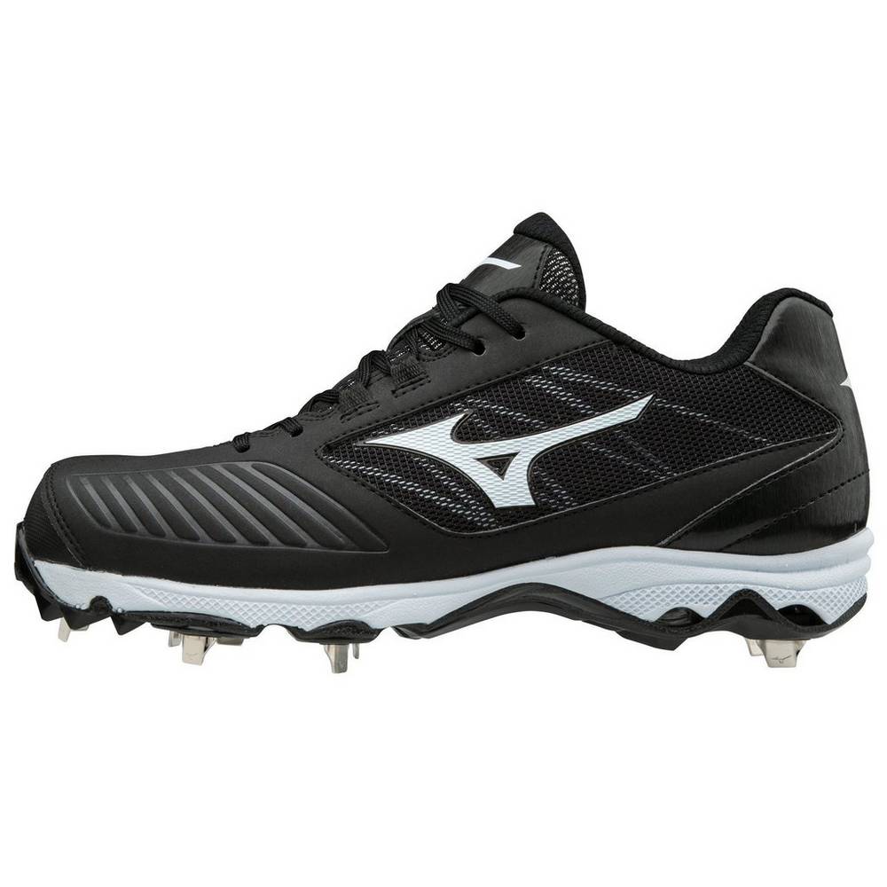 Zapatillas Sofbol Mizuno 9-Spike Advanced Sweep 4 Bajas Metal Mujer Negras/Blancas España UQTV-19326